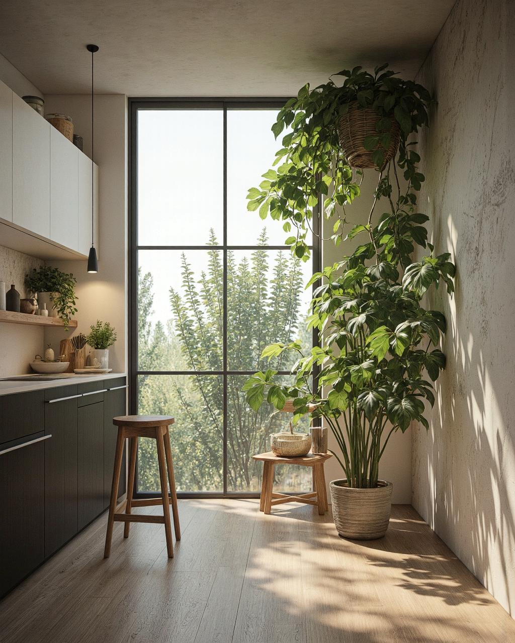 Reforma interior de estilo biofílico con vegetación en Alicante — Royal Imbau