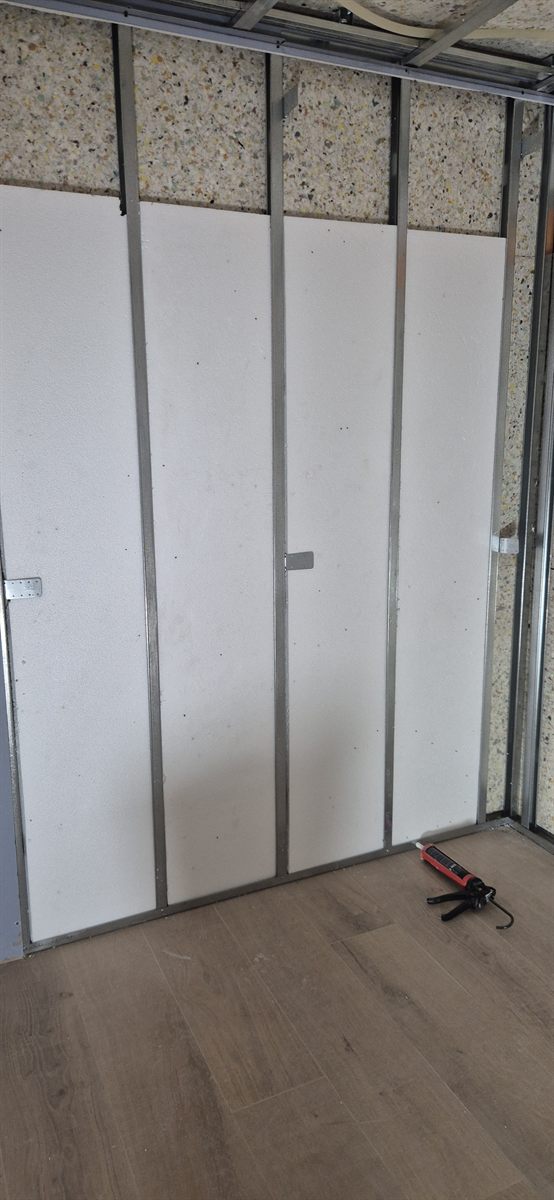 Placas de pladur instaladas en una vivienda